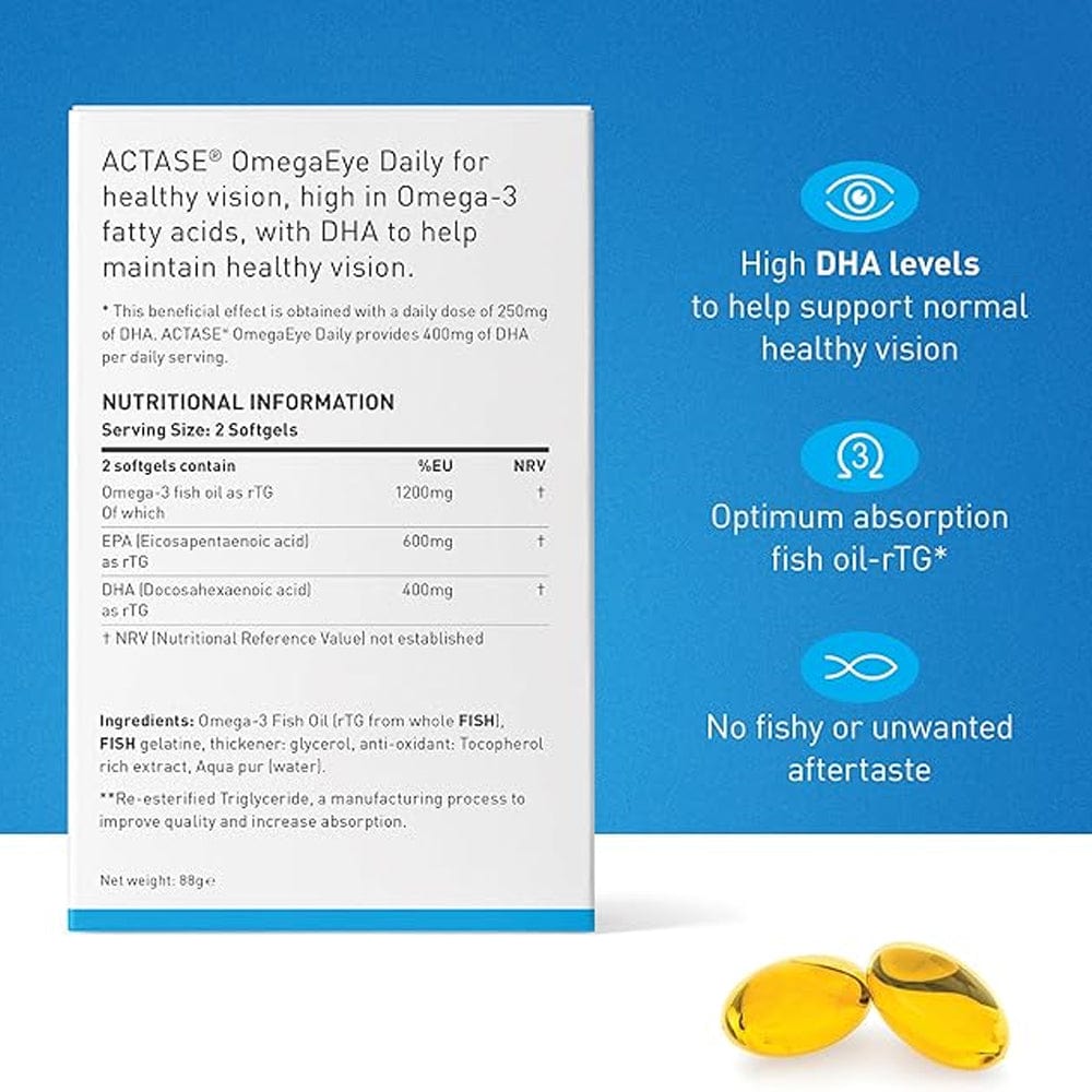 Optase Vitamins & Supplements Actase OmegaEye Daily 60 Softgels