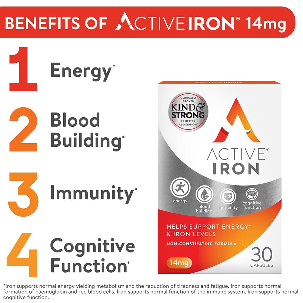 Active Iron 14mg 30 Capsules Meaghers Pharmacy