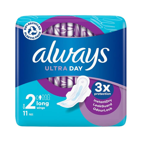 Always Sanitary Towel Always Ultra Day Long With Wings 11 Pack