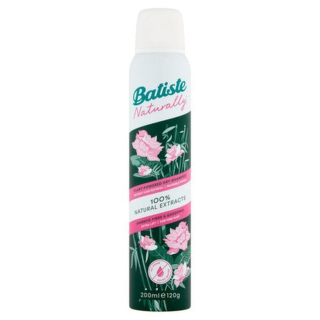 Batiste Dry Shampoo Batiste Naturally Dry Shampoo Bamboo Fibre & Gardenia 200ml