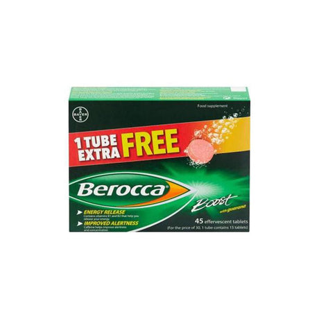 Berocca Vitamins & Supplements Berocca Boost Effervescent 30 Tablets + 50% Extra Free