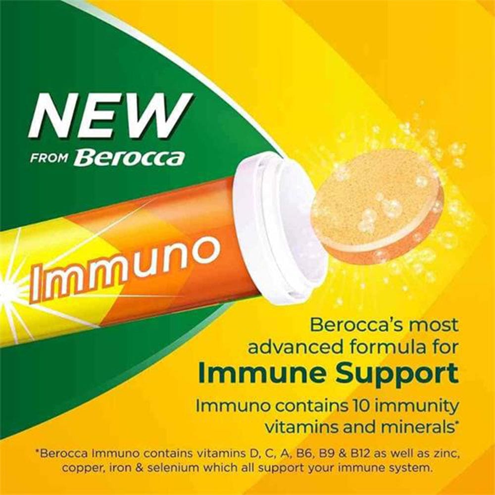 Berocca Vitamins & Supplements Berocca Immuno Effervescent Tablets Orange Flavour