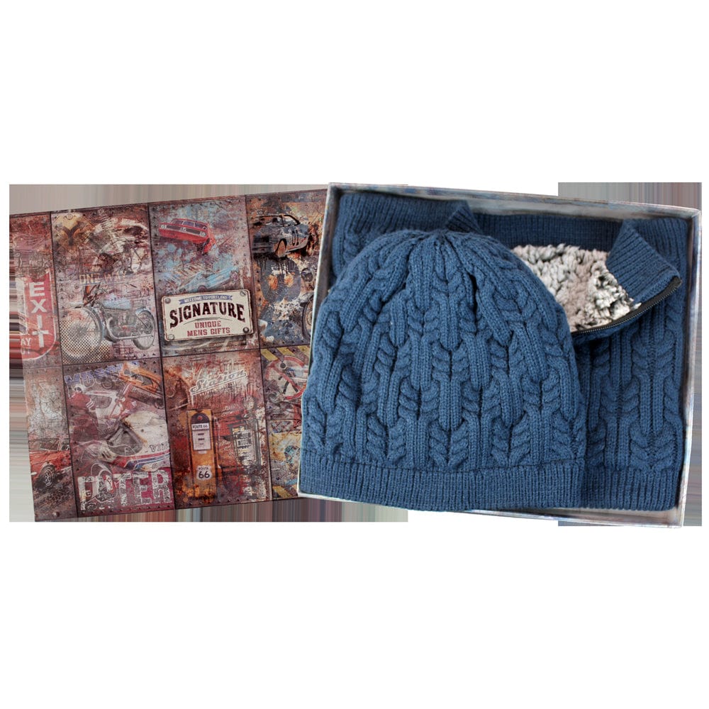 Brandwell Hat Denim Brandwell Cable Knit Hat & Snood Set