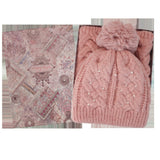 Brandwell Hat Brandwell Chunky Knit Hat & Cowl Set Pink