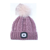 Brandwell Hat Brandwell Chunky Knit LED Hat Dusty Rose