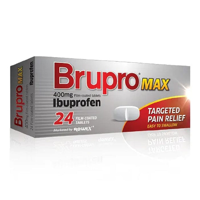 Meaghers Pharmacy Ibrubrofen Brupro Max Ibuprofen 400mg Tablet 24's