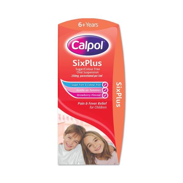 Meaghers Pharmacy Pain Relief Calpol SixPlus Sugar Free 140ml