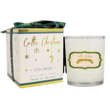 Celtic Candles Candle Cosy Fireside Celtic Candles Christmas Ribbon Candle