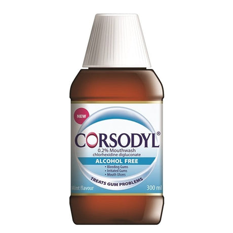 Meaghers Pharmacy Mouthwash Corsodyl Mint Alcohol Free Mouthwash 300ml