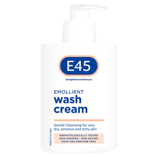 E45 Wash Cream E45 Emollient Wash Cream For Dry, Sensitive & Itchy Skin 250ml