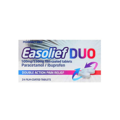 Meaghers Pharmacy Pain Relief Easolief Duo Double Action Pain Relief 24 Tablets