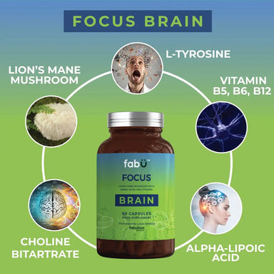 fabÜ Vitamins & Supplements fabÜ FOCUS BRAIN 60 Capsules