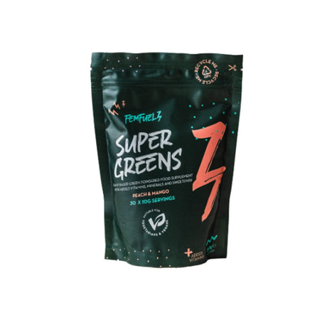 FemFuelz Food Supplement FemFulez Super Greens Peach & Mango Flavour 300g