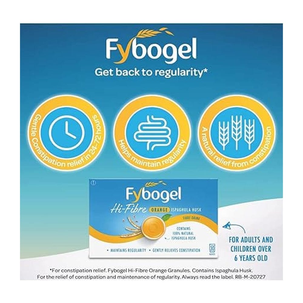 Meaghers Pharmacy Fibre Drink Fybogel Orange High Fibre Drink Sachets