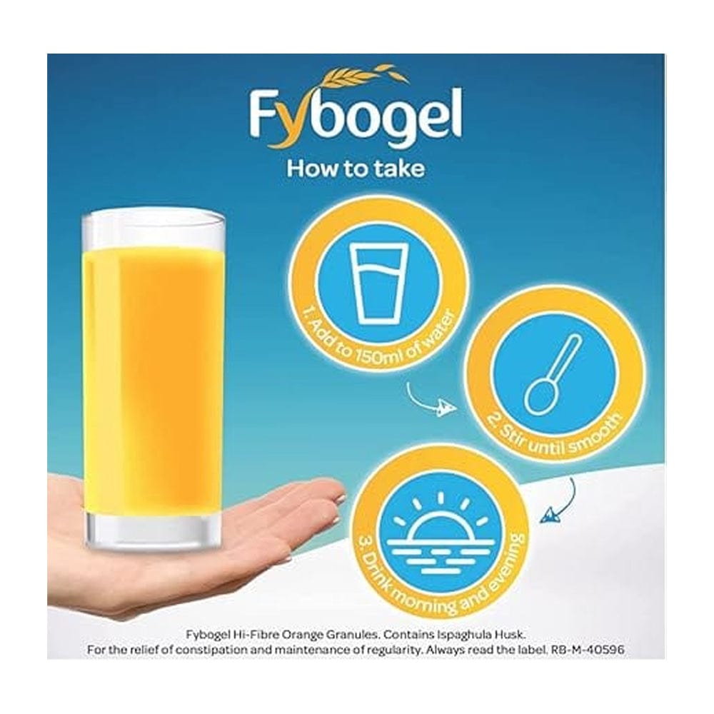 Meaghers Pharmacy Fibre Drink Fybogel Orange High Fibre Drink Sachets