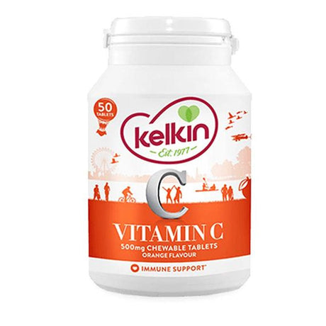 Kelkin Vitamins & Supplements Kelkin Vitamin C 500mg Chewable Tablets 50 Pack