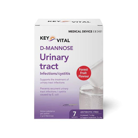 Key Vital Urinary Comfort Key Vital D-Mannose Urinary Tract Infection 7 Sachets