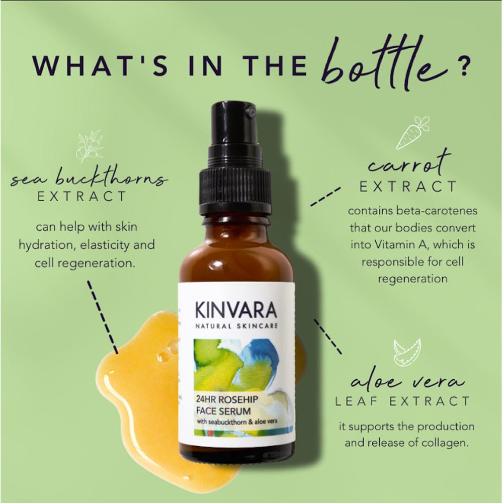 Kinvara Skincare Serum Kinvara Skincare Rosehip 24 Hour Face Serum 30ml