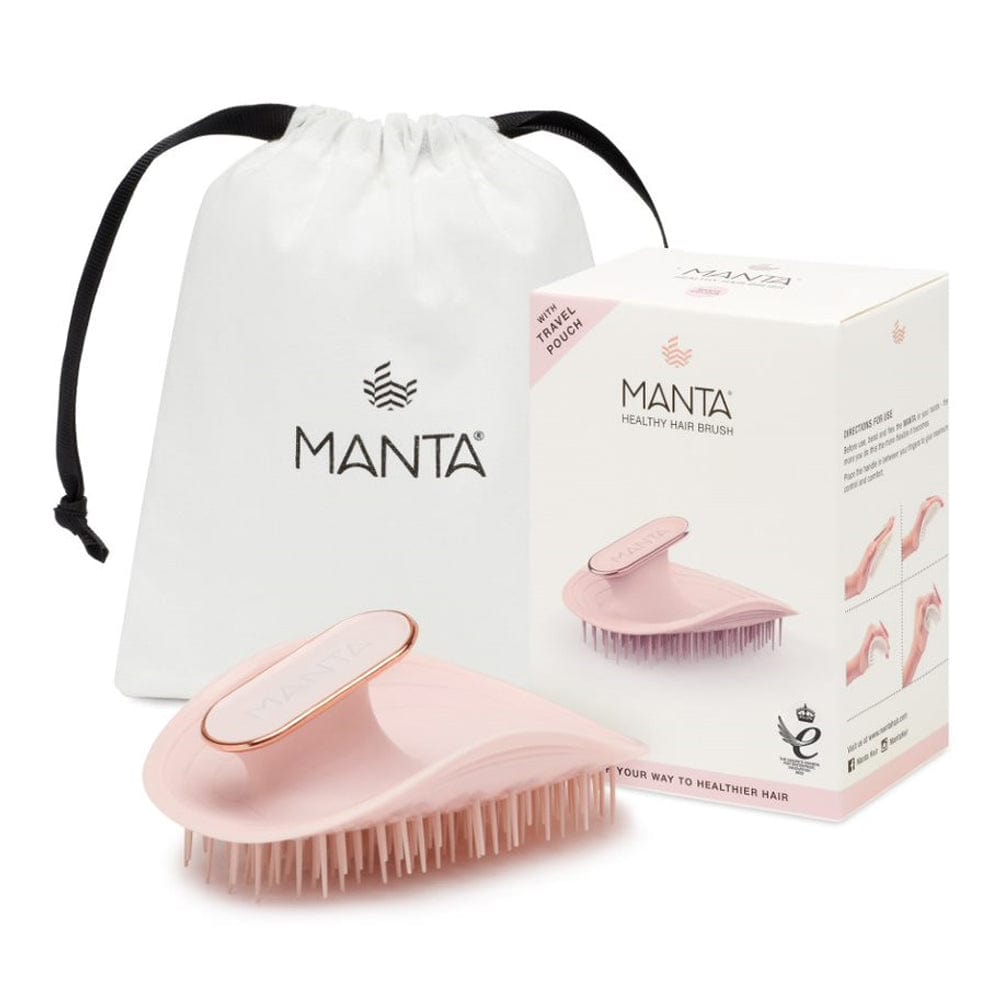 Manta Scalp Brush Manta Healthy Hair & Scalp Brush With Travel Pouch