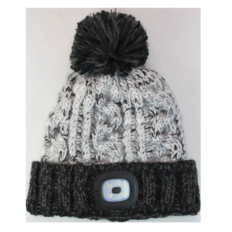 Brandwell Hat Black Men's Chunky Knit LED Torch Hat