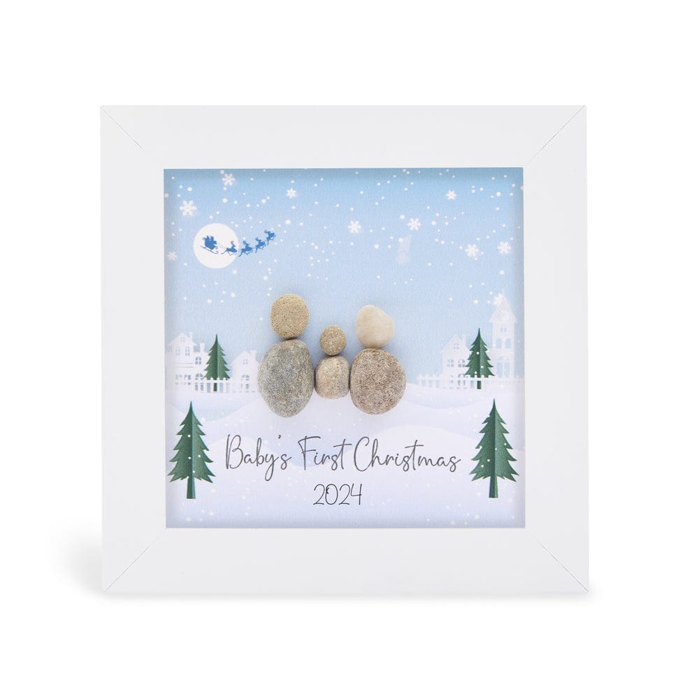 La De Da Living Frame Baby's 1st Christmas Mini Framed Pebble Picture