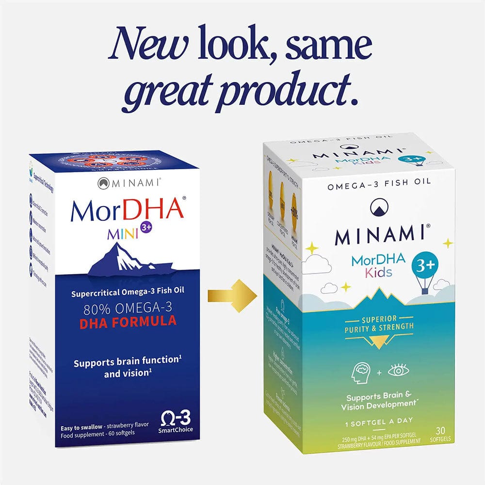 Minami Vitamins & Supplements MorDHA Kids 3+ Omega-3 Fish Oil 60's