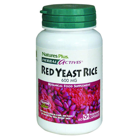 Nature'S Plus Food Supplement 60 Capsules Natures Plus Herbal Actives Red Yeast Rice 600mg