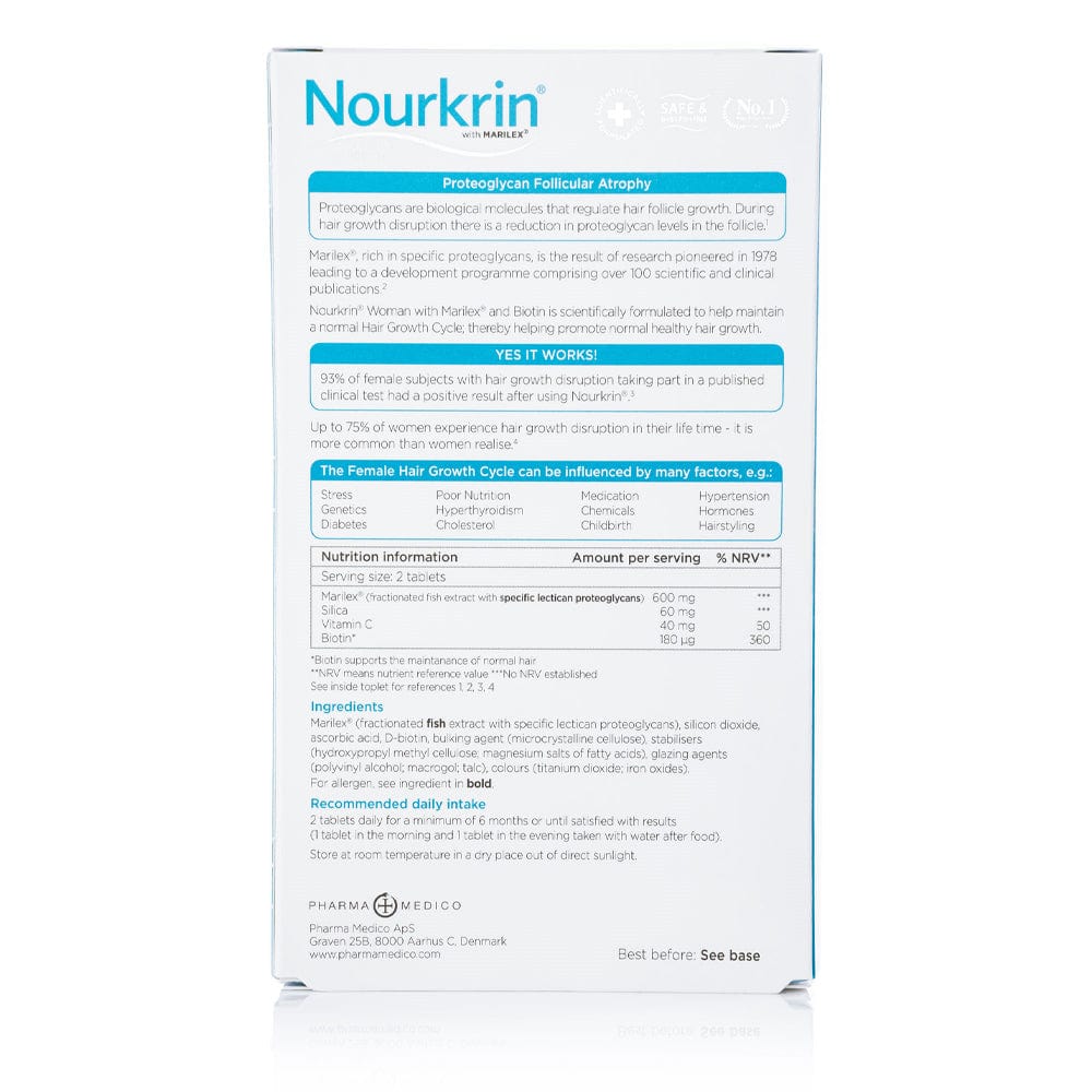 Nourkrin Hair Loss Supplement Nourkrin Woman - 60 tablets - 1 month supply