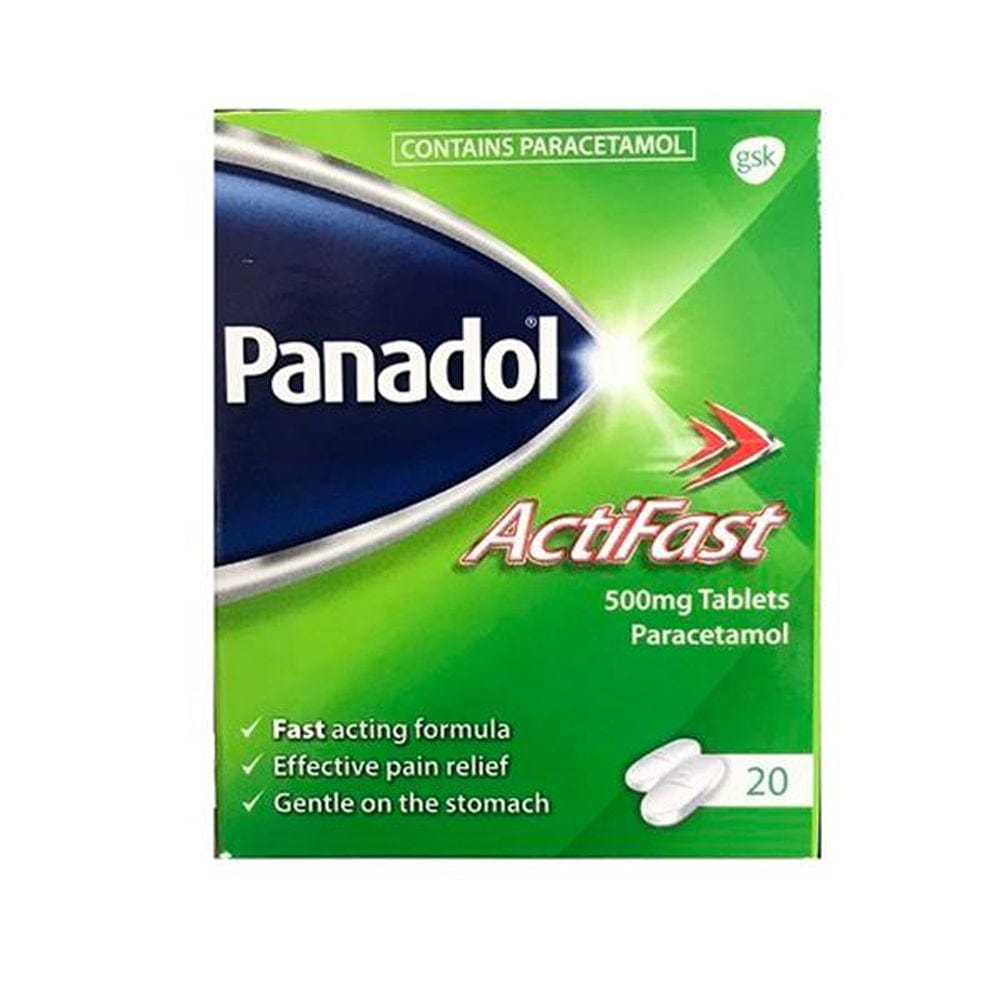 Meaghers Pharmacy Pain Relief Panadol ActiFast 500mg 20 Tablets