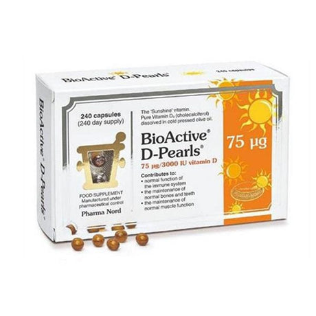 Pharmanord Vitamins & Supplements 240 Tablets Pharma Nord BioActive Vitamin D Pearls 75UG