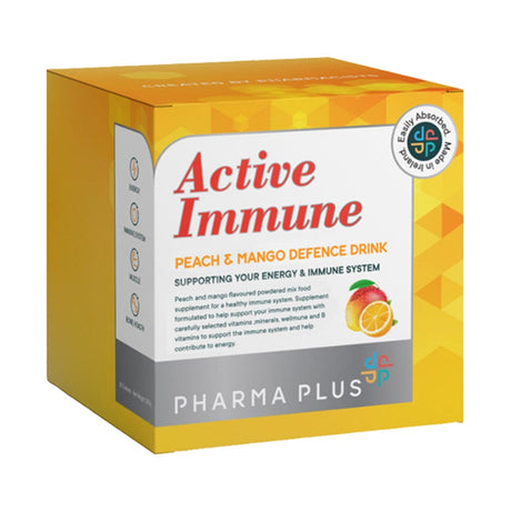 Pharma Plus Food Supplement Pharma Plus Active Immune Peach And Mango Defence Drink 30 Sachets