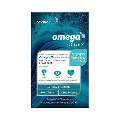 Revive Active Vitamins & Supplements Revive Active Omega Active 60 Capsules Meaghers Pharmacy