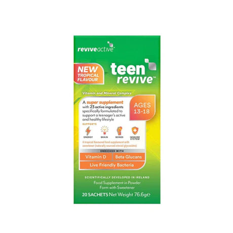 Revive Active Teen Tropical 20 Sachets Meaghers Pharmacy