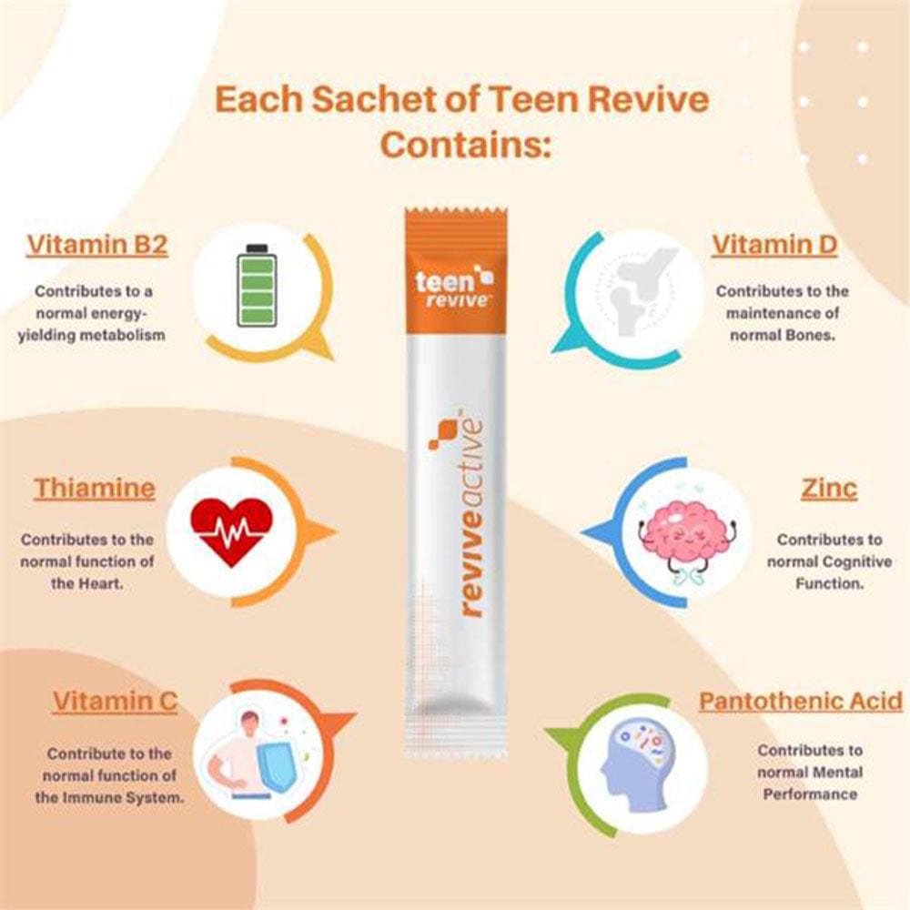 Revive Active Teen Tropical 20 Sachets Meaghers Pharmacy