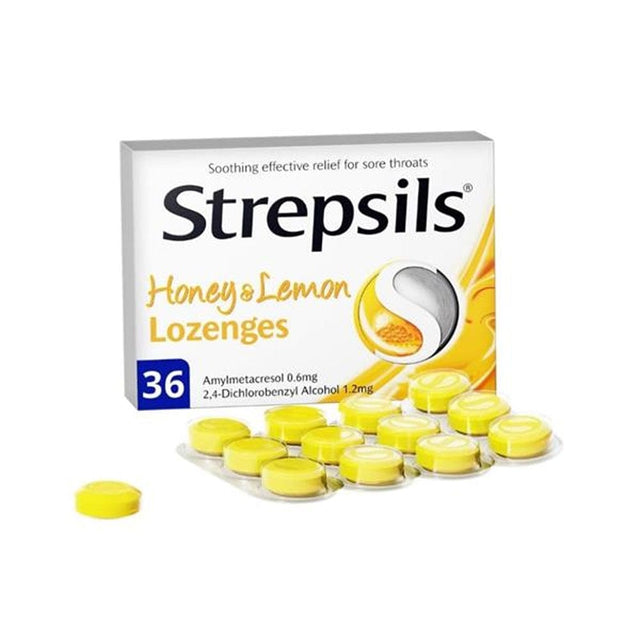 Meaghers Pharmacy Throat Lozenges Strepsils Lozenges Honey & Lemon 36s