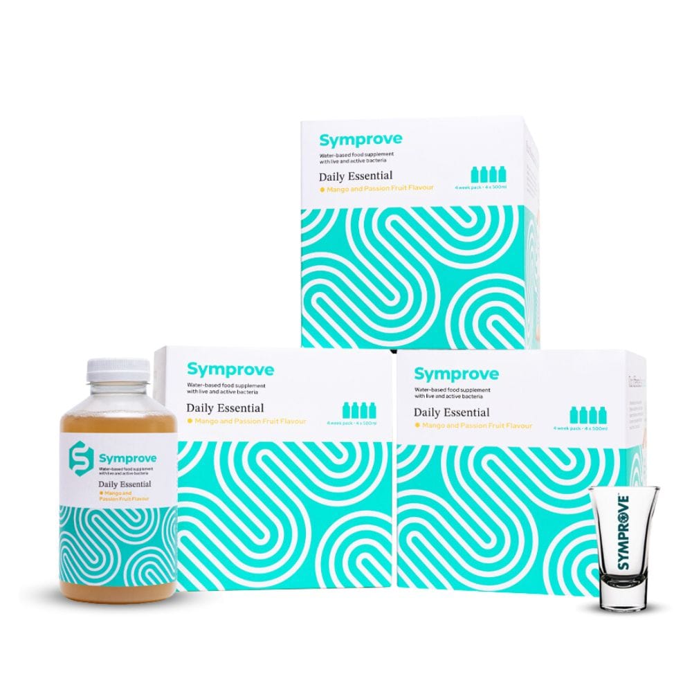 Symprove Vitamins & Supplements Mango & Passion Fruit Symprove 12 Week Bundle + Shot Glass