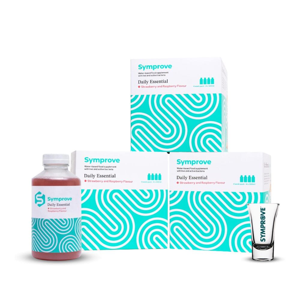 Symprove Vitamins & Supplements Strawberry & Raspberry Symprove 12 Week Bundle + Shot Glass