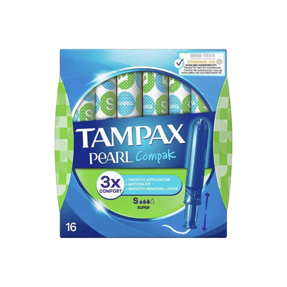 Tampax Tampons Tampax Compak Pearl Super Tampons 16 Pack