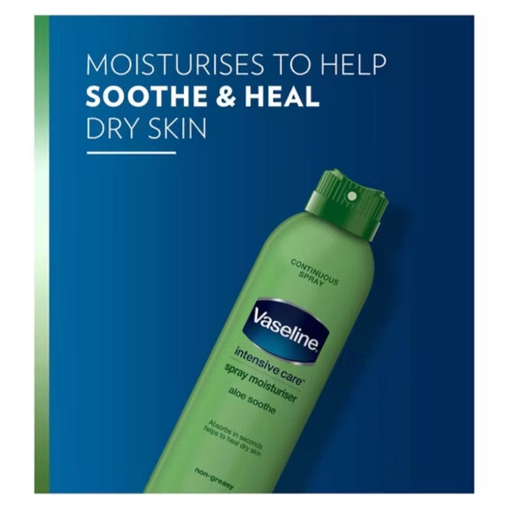 Vaseline Spray Moisturiser Vaseline Aloe Soothe Spray Moisturiser 190ml Meaghers Pharmacy