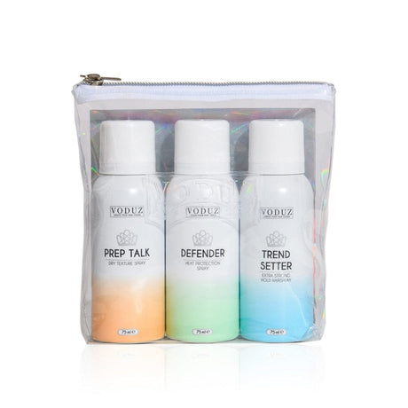 Voduz Haircare Kit Voduz Jet, Set and Go Travel Aerosol Trio