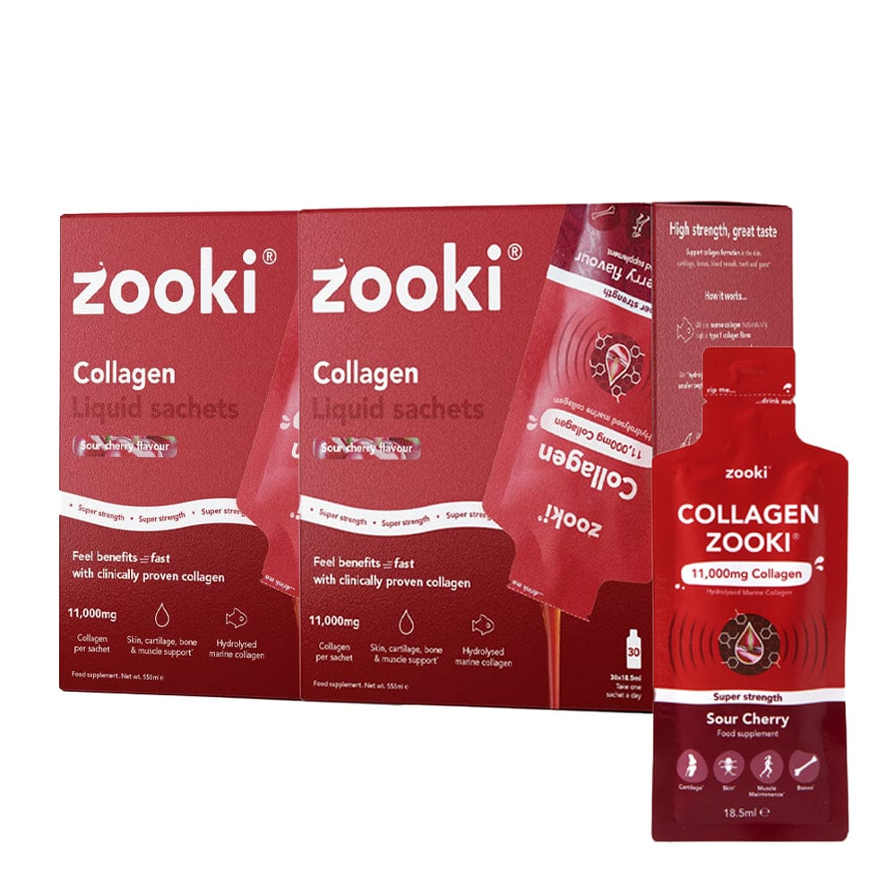 Zooki Vitamins & Supplements Zooki Collagen Super Strength Sour Cherry Duo Bundle 60 Sachets