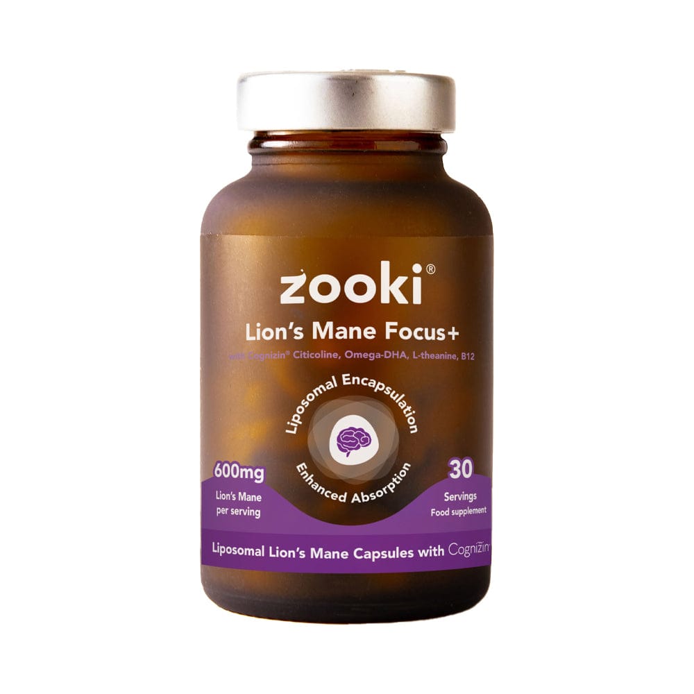 Zooki Vitamins & Supplements Zooki Lion's Mane Focus+ Capsules 30 Servings