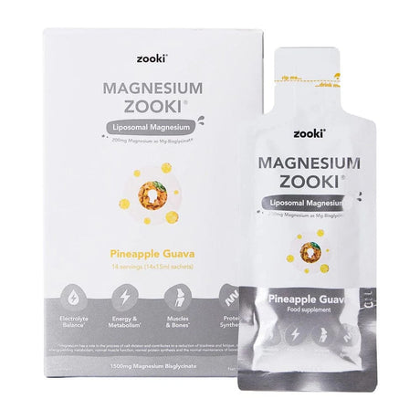 Zooki Vitamins & Supplements 14 Sachets Zooki Magnesium Pineapple Guava