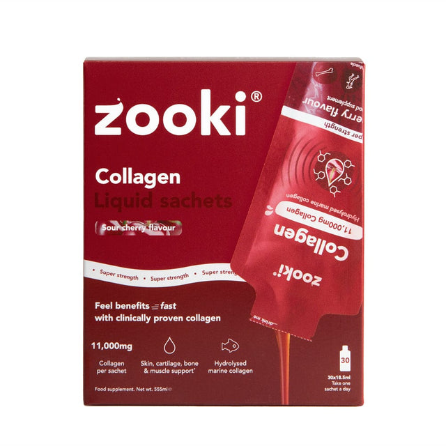 Zooki Vitamins & Supplements 30 Sachets Zooki Super Strength Collagen Sour Cherry