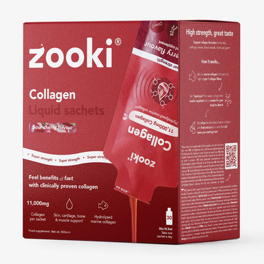 Zooki Vitamins & Supplements 30 Sachets Zooki Super Strength Collagen Sour Cherry