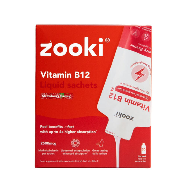 Zooki Vitamins & Supplements 30 Sachets Zooki Vitamin B12 Strawberry